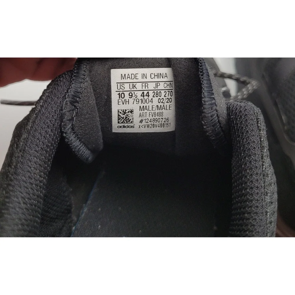 Adidas ZX 750 HD Shoes Mens 10 Core Black Running Athletic Sneakers FV8488